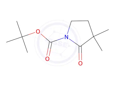 Chemical structure of tert-Butyl 3,3-Dimethyl-2-oxopyrrolidine-1-carboxylate