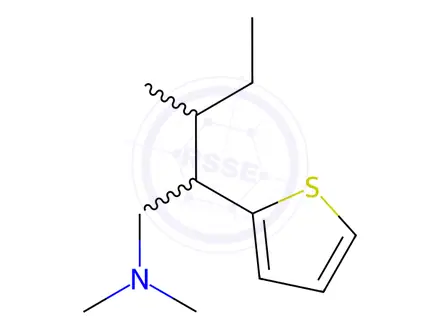 Chemical structure of N,N-Dimethyl-β-(1-methylpropyl)-2-thiopheneethan-1-amine