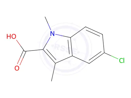 Chemical structure of 5-Chloro-1,3-dimethyl-1H-indole-2-carboxylic acid