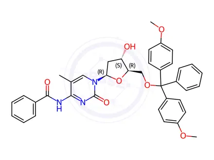 Chemical structure of 5'-O-DMT-N4-Bz-5-Me-dC