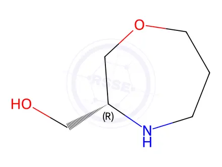 Chemical structure of 1,4-Oxazepine-3-methanol, hexahydro-, (3R)-