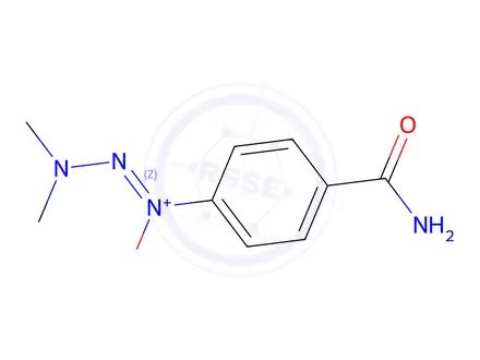 Chemical structure of 1-(4-carbamoylphenyl)-3,3-dimethyltriazene-1-oxide