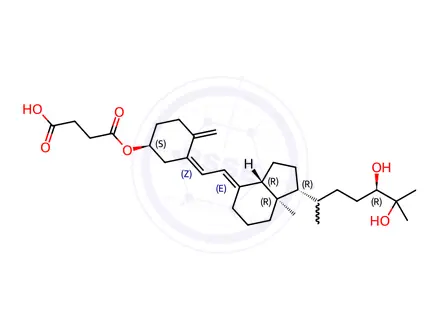 Chemical structure of 24,25-Dihydroxy Vitamin D3 3-Hemisuccinate