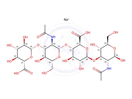Chemical structure of Sodium hyaluronate