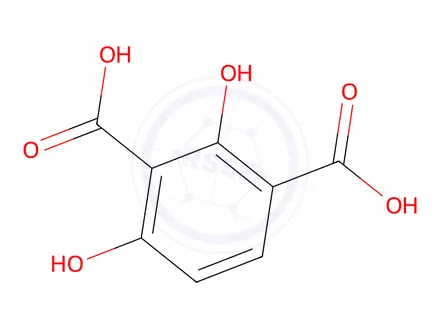 Chemical structure of 2,4-Dihydroxy-1,3-benzenedicarboxylic acid