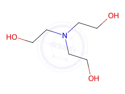Chemical structure of benzothiazole-2(3H)-thione, sodium salt, compound with 2,2',2''-nitrilotris[ethanol]