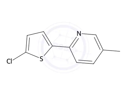 Chemical structure of 2-(5-Chloro-2-thienyl)-5-methylpyridine