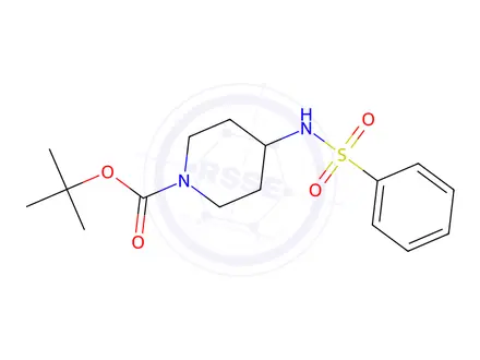 Chemical structure of tert-Butyl 4-(phenylsulfonamido)piperidine-1-carboxylate
