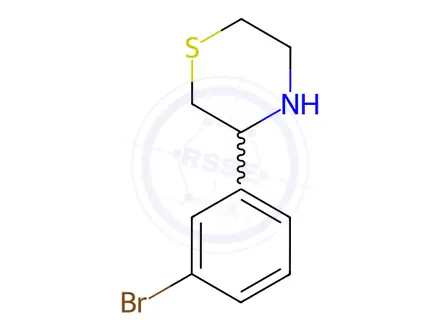 Chemical structure of 3-(3-bromophenyl)thiomorpholine