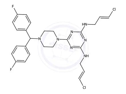 Chemical structure of Almitrine Bismesylate Impurity 9 (Mixture of E/Z-isomers)