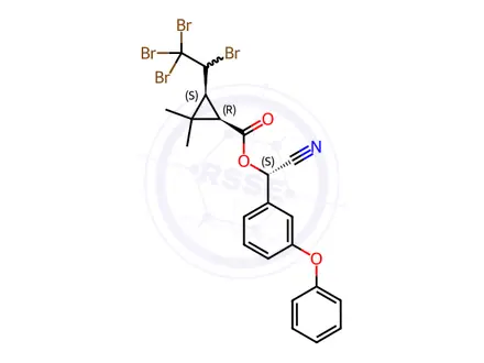 Chemical structure of Cyhalothrin Impurity 30 (Tralomethrin)