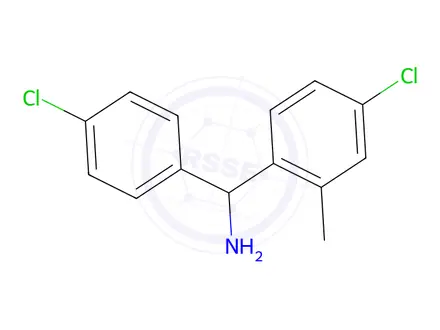 Chemical structure of (4-Chloro-2-methylphenyl)(4-chlorophenyl)methanamine
