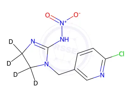 Chemical structure of Imidacloprid D4 (imidazolidine-4,4,5,5 D4)