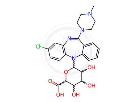 Chemical structure of Clozapine-5-N-Glucuronide