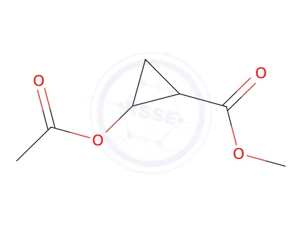 Chemical structure of Methyl 2-acetoxycyclopropanecarboxylate
