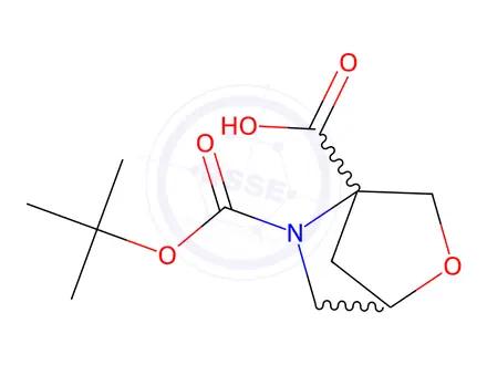 Chemical structure of 2-Oxa-5-azabicyclo[2.2.1]heptane-4,5-dicarboxylic acid, 5-(1,1-dimethylethyl) ester