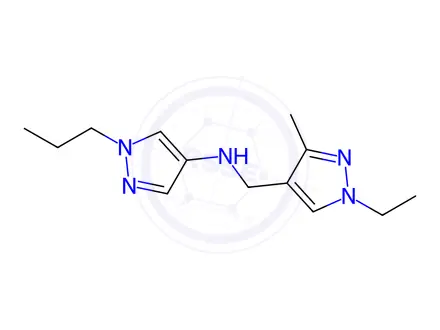 Chemical structure of N-[(1-ethyl-3-methyl-1H-pyrazol-4-yl)methyl]-1-propyl-1H-pyrazol-4-amine