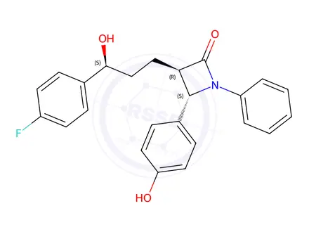 Chemical structure of (3R,4S)-1-(4-Fluorophenyl)-3-((S)-3-(4-fluorophenyl)-3-hydroxypropyl)-4-(4-hydroxyphenyl)azetidin-2-one