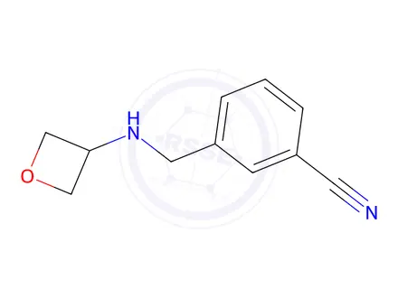 Chemical structure of 3-((Oxetan-3-ylamino)methyl)benzonitrile