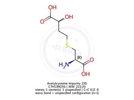 Chemical structure of Acetylcysteine Impurity 235