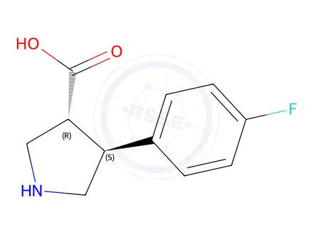 Chemical structure of rel-4-(4-Fluorophenyl)pyrrolidine-3-carboxylic acid