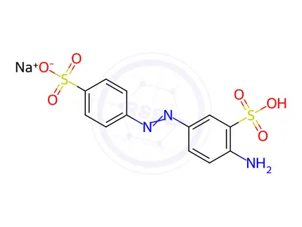 Chemical structure of 4-Amino-1,1′-azobenzene-3,4′-disulfonic acid monosodium salt