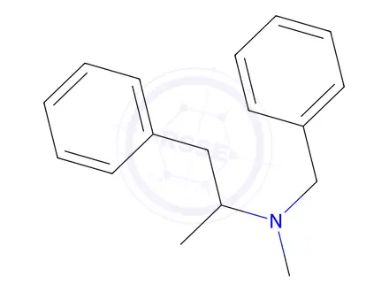 Chemical structure of Benzphetamine,