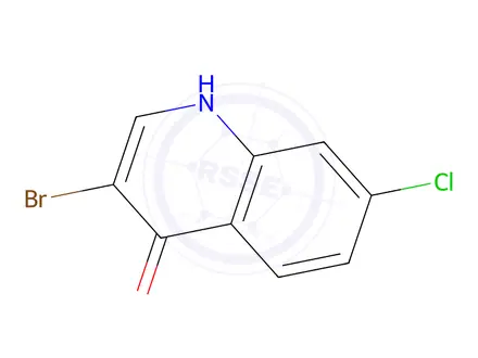 Chemical structure of 3-Bromo-7-chloro-4-quinolinol
