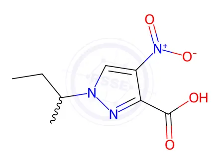 Chemical structure of 1-sec-butyl-4-nitro-1H-pyrazole-3-carboxylic acid