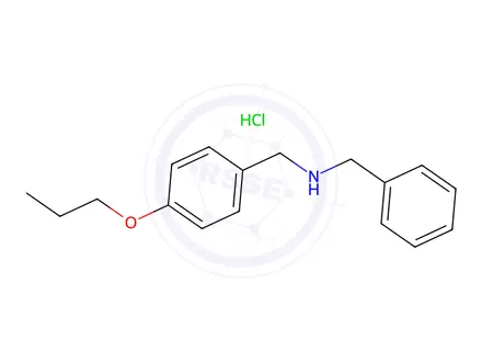 Chemical structure of Benzyl[(4-propoxyphenyl)methyl]amine Hydrochloride