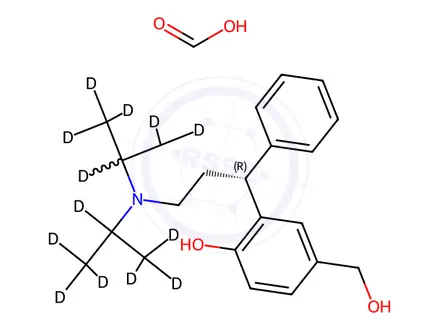 Chemical structure of 5 hydroxymethyl Tolterodine d14