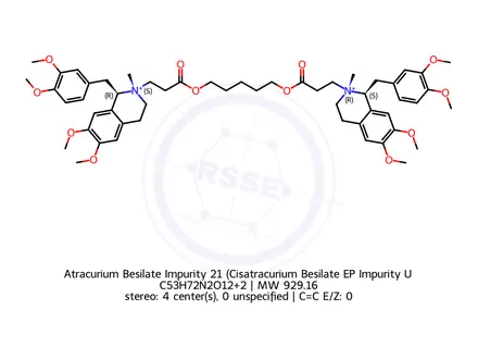 Chemical structure of Atracurium trans-trans isomer
