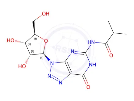 Chemical structure of N2-iso-Butyryl-8-azaguanosine
