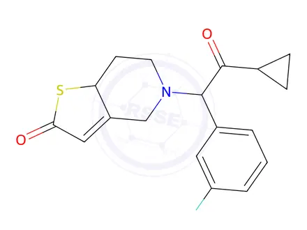 Chemical structure of M-Fluoro Prasugrel Thiolactone