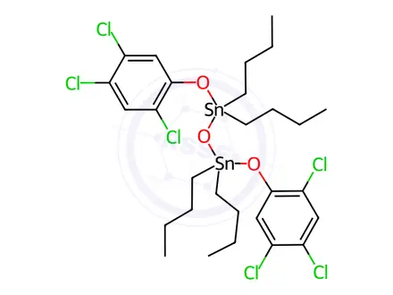 Chemical structure of oxybis(dibutyl(2,4,5-trichlorophenoxy)tin)