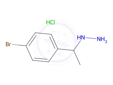 Chemical structure of [1-(4-Bromophenyl)ethyl]hydrazine hydrochloride
