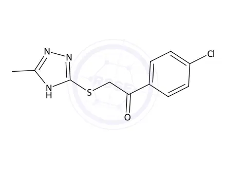 Chemical structure of 1-(4-Chlorophenyl)-2-((5-methyl-4h-1,2,4-triazol-3-yl)thio)ethan-1-one