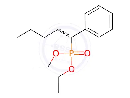Chemical structure of (1-Phenylpentyl)phosphonic acid diethyl ester