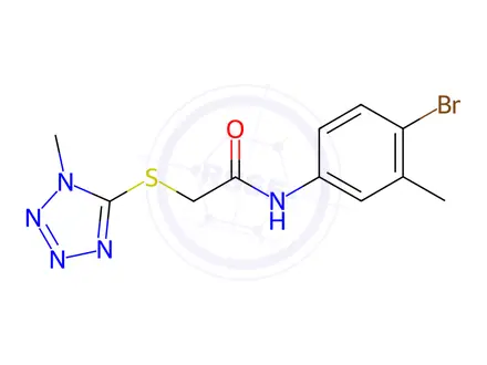 Chemical structure of n-(4-Bromo-3-methylphenyl)-2-((1-methyl-1h-tetrazol-5-yl)thio)acetamide