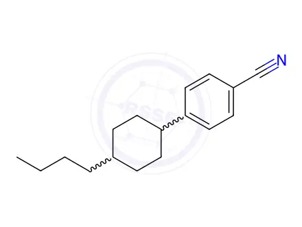 Chemical structure of 4-(trans-4-Butylcyclohexyl)benzonitrile