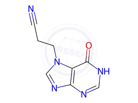 Chemical structure of 3-(6-Oxo-1H-purin-7(6H)-yl)propanenitrile