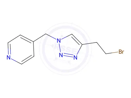 Chemical structure of 4-[[4-(2-Bromoethyl)-1H-1,2,3-triazol-1-yl]methyl]pyridine