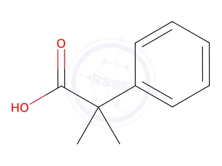 Chemical structure of 2-Phenylisobutyric Acid