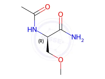 Chemical structure of (R)-2-Acetamido-3-methoxypropanamide