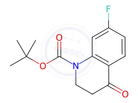 Chemical structure of N-Boc-7-fluoro-3,4-dihydroquinoline-4(2H)-one