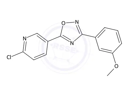 Chemical structure of 2-Chloro-5-[3-(3-methoxyphenyl)-1,2,4-oxadiazol-5-yl]pyridine