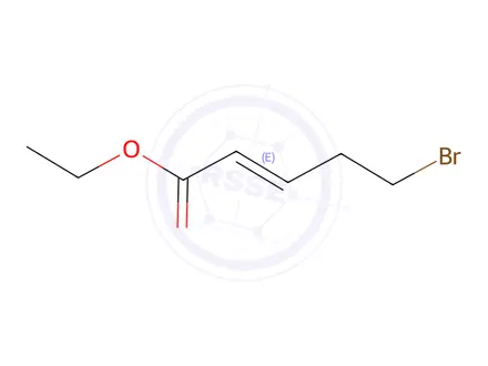 Chemical structure of ethyl (E)-5-bromo-2-pentanoate