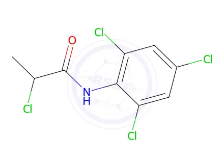 Chemical structure of 2-Chloro-N-(2,4,6-Trichlorophenyl)Propanamide