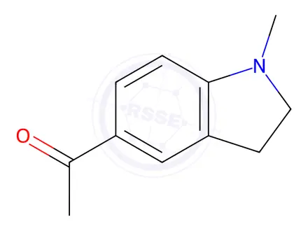 Chemical structure of 1-(1-Methyl-2,3-dihydro-1H-indol-5-yl)-ethanone