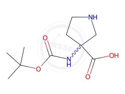 Chemical structure of 3-((Tert-Butoxycarbonyl)Amino)Pyrrolidine-3-Carboxylic